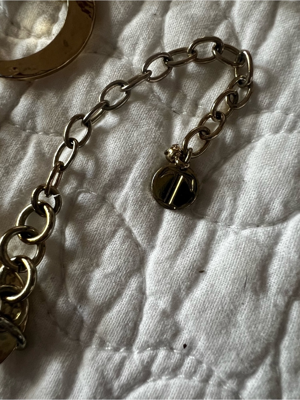 Talbots Gold-Tone Chain Necklace with Disc Charm